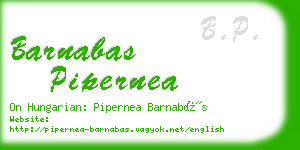 barnabas pipernea business card